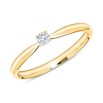 BARTOLI Endless - Solitairering 14 kt. Guld med Diamant - 0,10 ct.