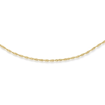 Singapore Halskæde i 14 kt. Guld - 1,0 mm og 45cm
