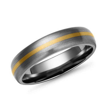 Vielsesring i Titanium og 14 kt. Guld