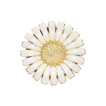 Forgyldt Marguerit broche i Sølv - 36 mm