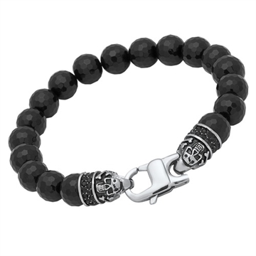 Armbånd i Stål med onyx