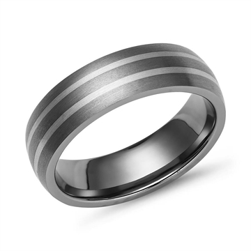 Vielsesring i Titanium og Sølv 