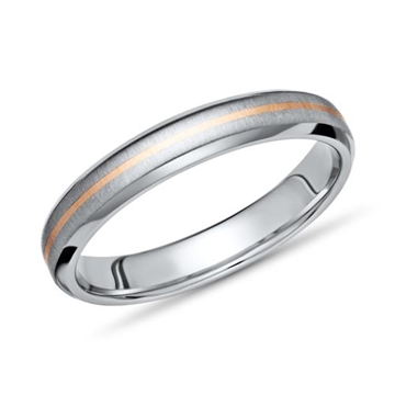 Vielsesring i Titanium og 14 kt. Guld - 4 mm