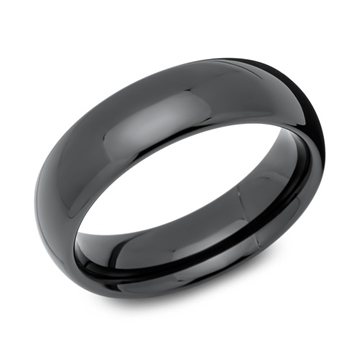 Enkel vielsesring i Tungsten - 6 mm