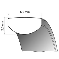 Vielsesringe i 8 kt. Rosaguld og Hvidguld - 5 mm