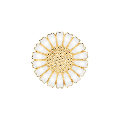Forgyldt Marguerit broche i Sølv