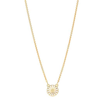 Lund Marguerit Collier i forgyldt Sølv - Marguerit 11 mm - 42 og 45 cm