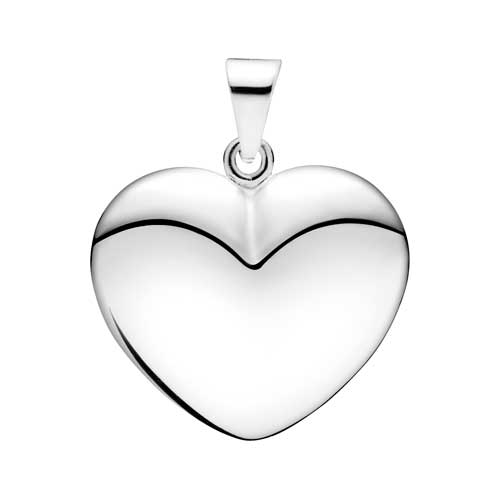 Sølv Hjerte - 14 x 17 mm