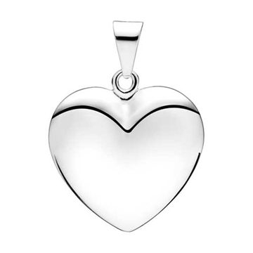Sølv Hjerte - 14 x 16 mm
