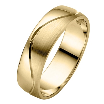 Vielsesring i Guld - 6,0 mm