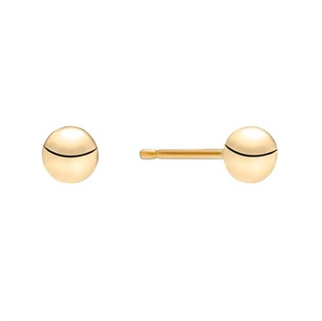Ørestikker i 14 kt. Guld med Kugler - 4 mm