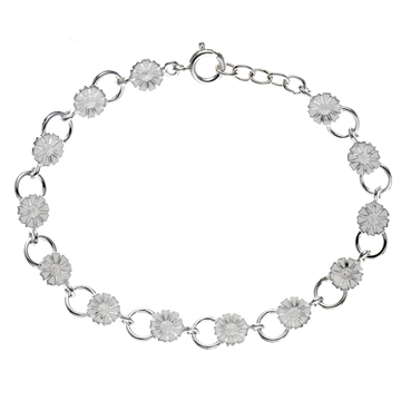 Lund Marguerit armbånd i Sølv - 7,5 mm