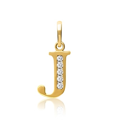 Collier i 8 kt. Guld med "J"