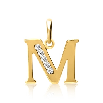 Collier i 8 kt. Guld med "M"