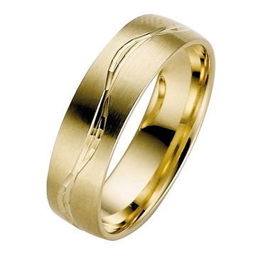 Vielsesring i Guld - 6 mm