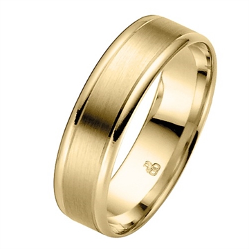 Vielsesring i Guld - 6 mm