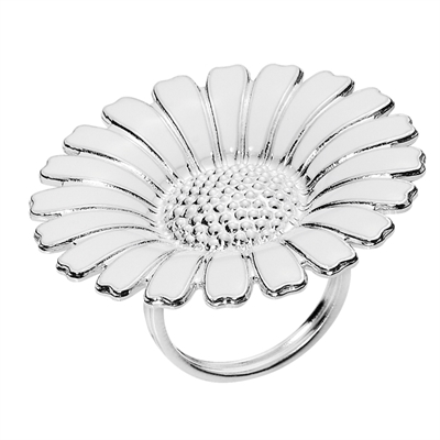 Marguerit ring i Sølv - 36 mm