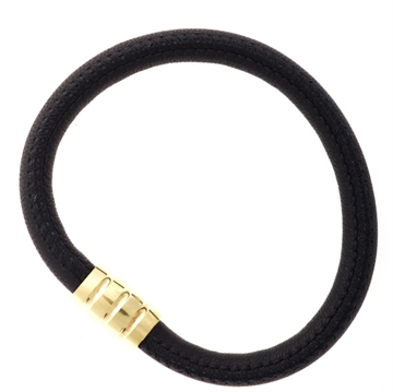 Sort læderarmbånd 