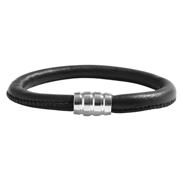 Sort Læderarmbånd