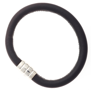 Sort Læderarmbånd