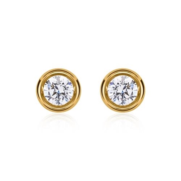 Ørestikker i 8 kt. Guld med Zirkoniasten - 3,8 mm