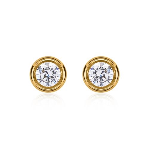 Ørestikker i 8 kt. Guld med Zirkoniasten - 3,8 mm