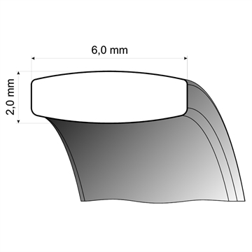 Vielsesringe i Titanium og Palladium - 6 mm