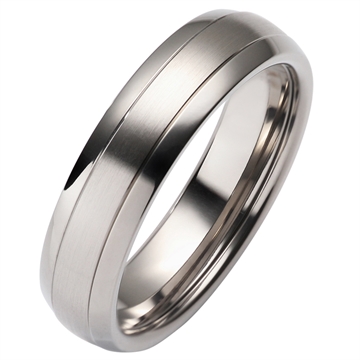 Vielsesring i Titanium og Palladium - 6 mm