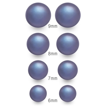 Ørestikker i Sølv med blå Ferskvandsperler - fra 6 mm