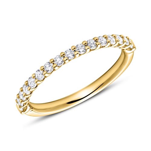 Alliancering i 14 kt. Guld med Diamanter - 0,34 ct.