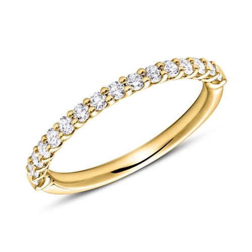 Alliancering i 14 kt. Guld med Diamanter - 0,34 ct.