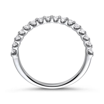 Alliancering i 14 kt. Hvidguld med Diamanter - 0,34 ct