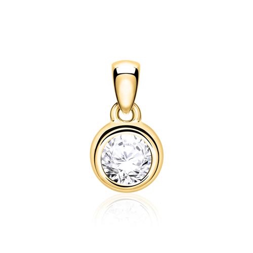 Diamantvedhæng 14 kt. Guld med Diamant - 0,25 ct. 