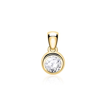 Diamantvedhæng 14 kt. Guld med Diamant - 0,05 ct.