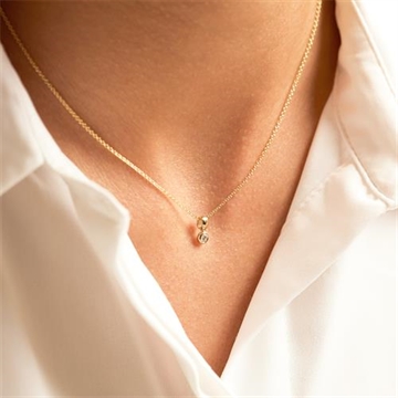 Diamantvedhæng 14 kt. Guld med Diamant - 0,05 ct.