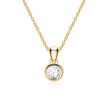 Diamantvedhæng 14 kt. Guld med Diamant - 0,05 ct.
