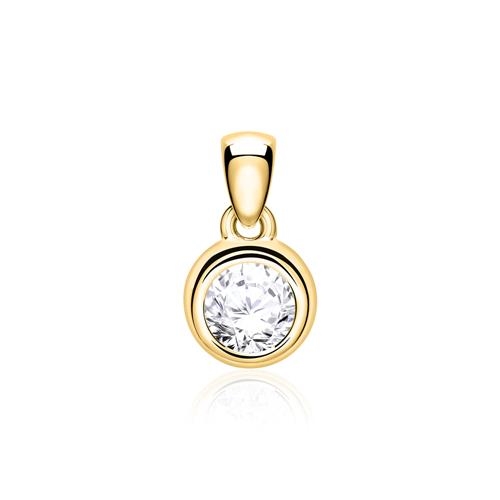 Diamantvedhæng 14 kt. Guld med Diamant - 0,20 ct. 