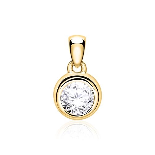 Diamantvedhæng 14 kt. Guld med Diamant - 0,30 ct. 