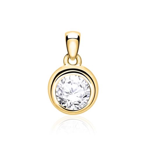 Diamantvedhæng 14 kt. Guld med Diamant - 0,50 ct. 