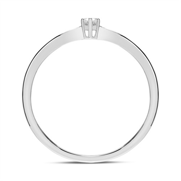 Forlovelsesring i 14 kt. Hvidguld med Diamant - 0,05 ct.