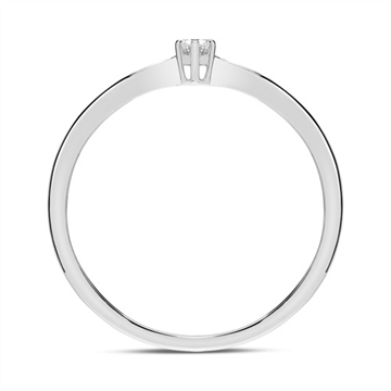 Forlovelsesring i 14 kt. Hvidguld med Diamant - 0,05 ct.