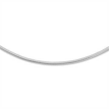 Slange halskæde i Sølv -  1,0 mm fra 38 cm