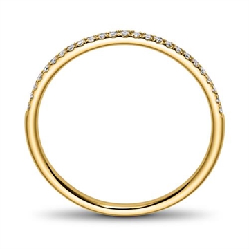 Alliancering i 18 kt. Guld med Diamanter - 0,13 ct.