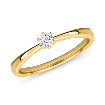 Forlovelsesring i 14 kt. Guld med Diamant - 0,10 ct.