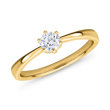 Forlovelsesring i 14 kt. Guld med Diamant - 0,25 ct.