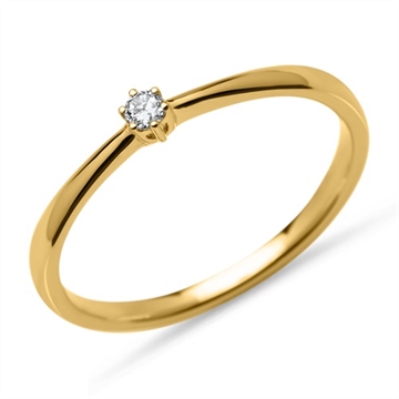 Forlovelsesring i 14 kt. Guld med Diamant 0,05 ct.