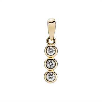 Vedhæng i 8 kt. Guld med Diamanter - 0,11 ct