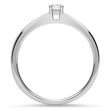 Forlovelsesring i 14 kt. Hvidguld med Diamant -  0,10 ct.