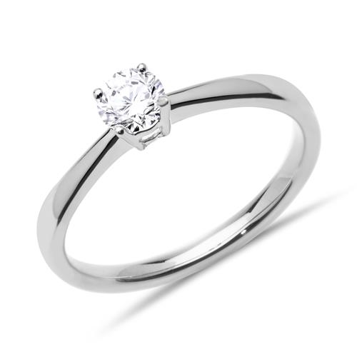 Forlovelsesring i 14 kt. Hvidguld med Diamant - 0,25 ct.