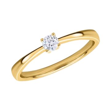 Forlovelsesring i 14 kt. Guld med Diamant - 0,15 ct.